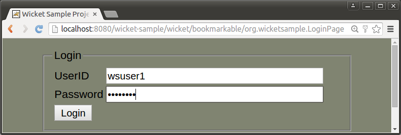 JAVA EE LOGIN PAGE